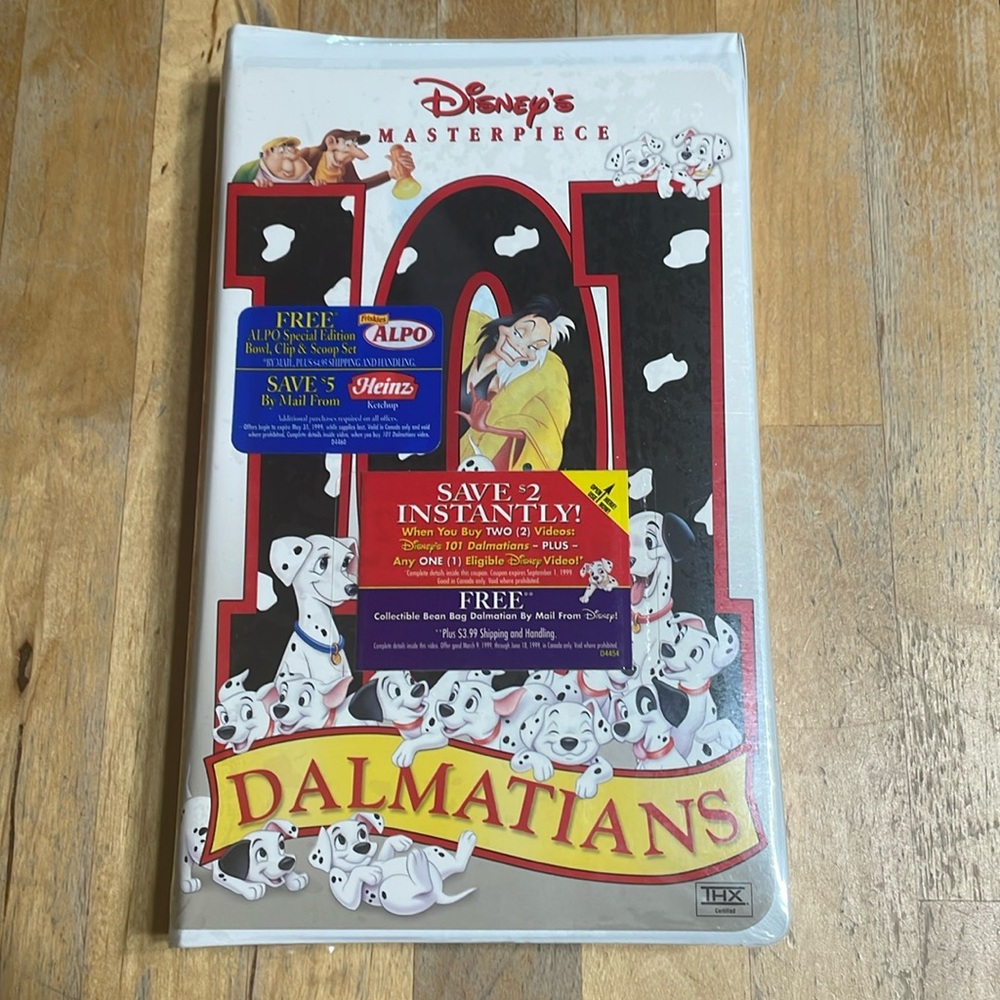 Factory sealed Disney 101 Dalmatians VHS